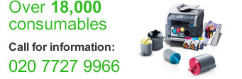 Over 18,000 consumables. Call for information: 020 7727 9966